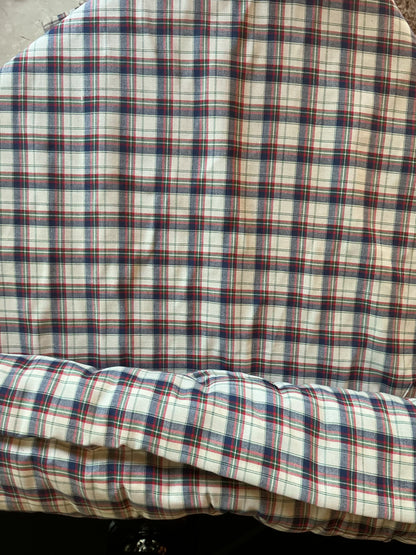 Premium Cream & Multicolour Checked Spun Fabric