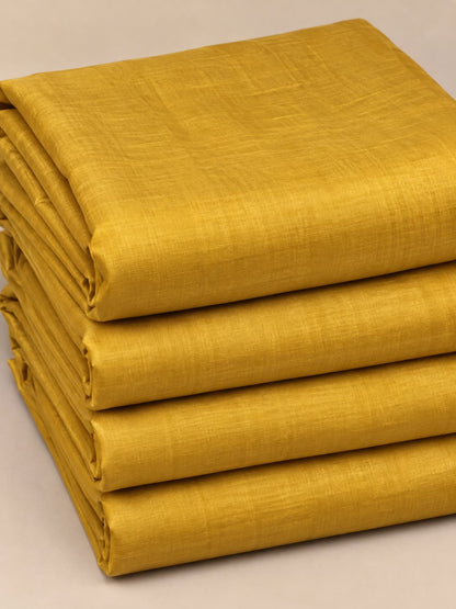 Mustard Gold Chanderi Fabric – Elegant Traditional Dress Material
