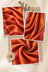 Tangerine Red Shimmer Fendi Fabric