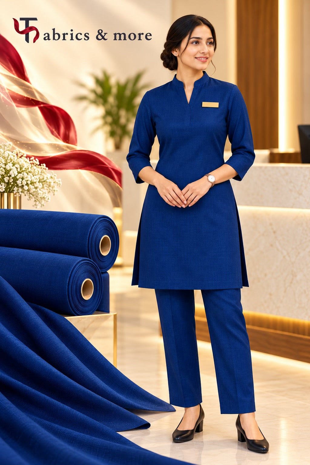 Royal Blue Spun Fabric – Premium Apparel Fabric