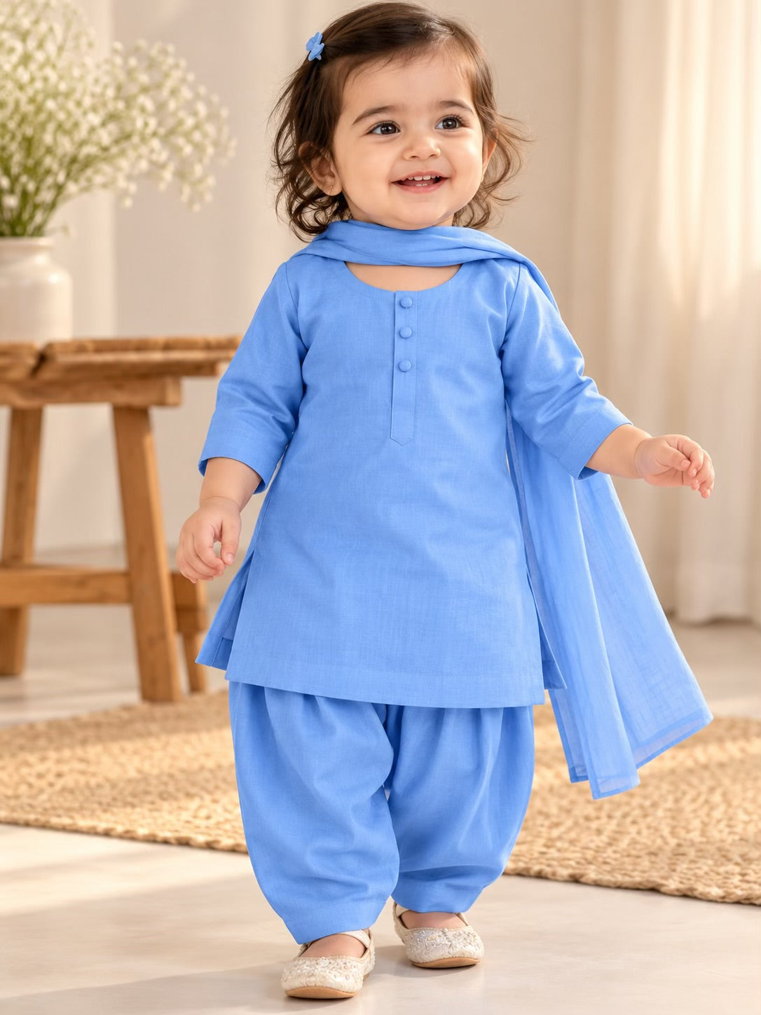 Soft Cambric Cotton Fabric – Sky Blue