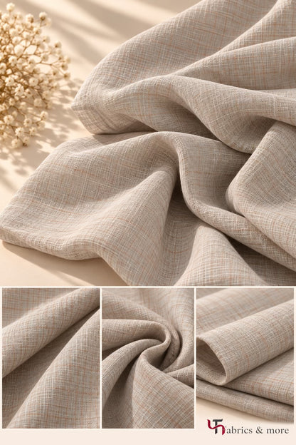 Premium Spun Fabric in Elegant Beige-Grey