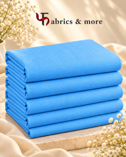 Sky Blue Spun Fabric – Premium Uniform & Workwear Fabric