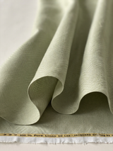 Pistachio Green 100% Pure Linen Jacquard Shirting Fabric – 60 Lea (0% Cotton)