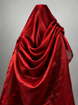 Ruby Red Shimmer Fendi Fabric