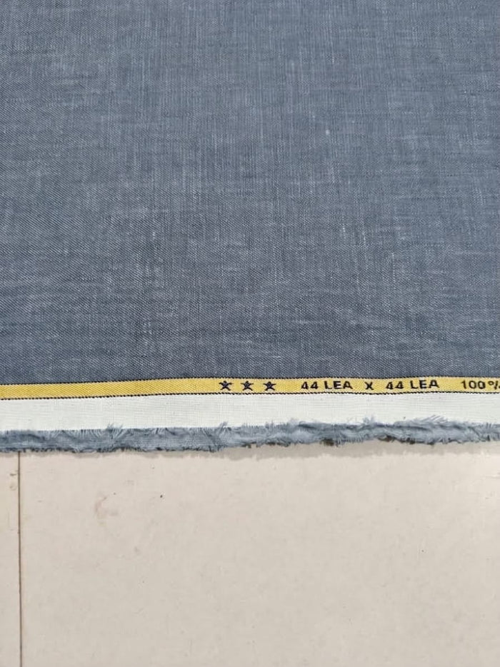 Slate Blue 100%Pure Linen 44 Lea Suiting Fabric  for Blazers, Jackets and Pants (0% Cotton)