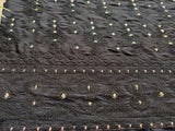 Black Floral Lakhnawi Embroidered Georgette Fabric