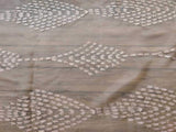 Brown Rose Gold Embroidered Organza Fabric