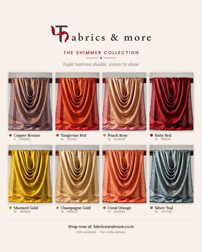 Peach Rose Shimmer Fendi Fabric
