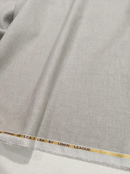 Premium Natural Grey 100%Pure Linen 60 Lea Fabric (0% Cotton)