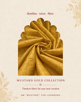 Mustard Gold Chanderi Fabric – Elegant Traditional Dress Material