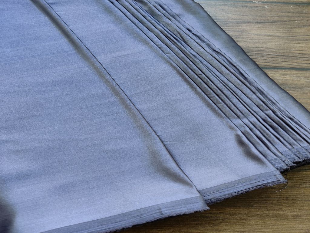 Charcoal Gray Plain Japanese Satin Fabric