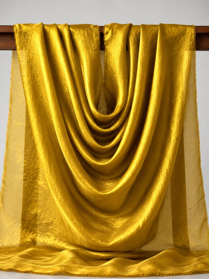 Mustard Gold Shimmer Fendi Fabric