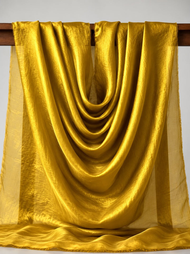 Mustard Gold Shimmer Fendi Fabric