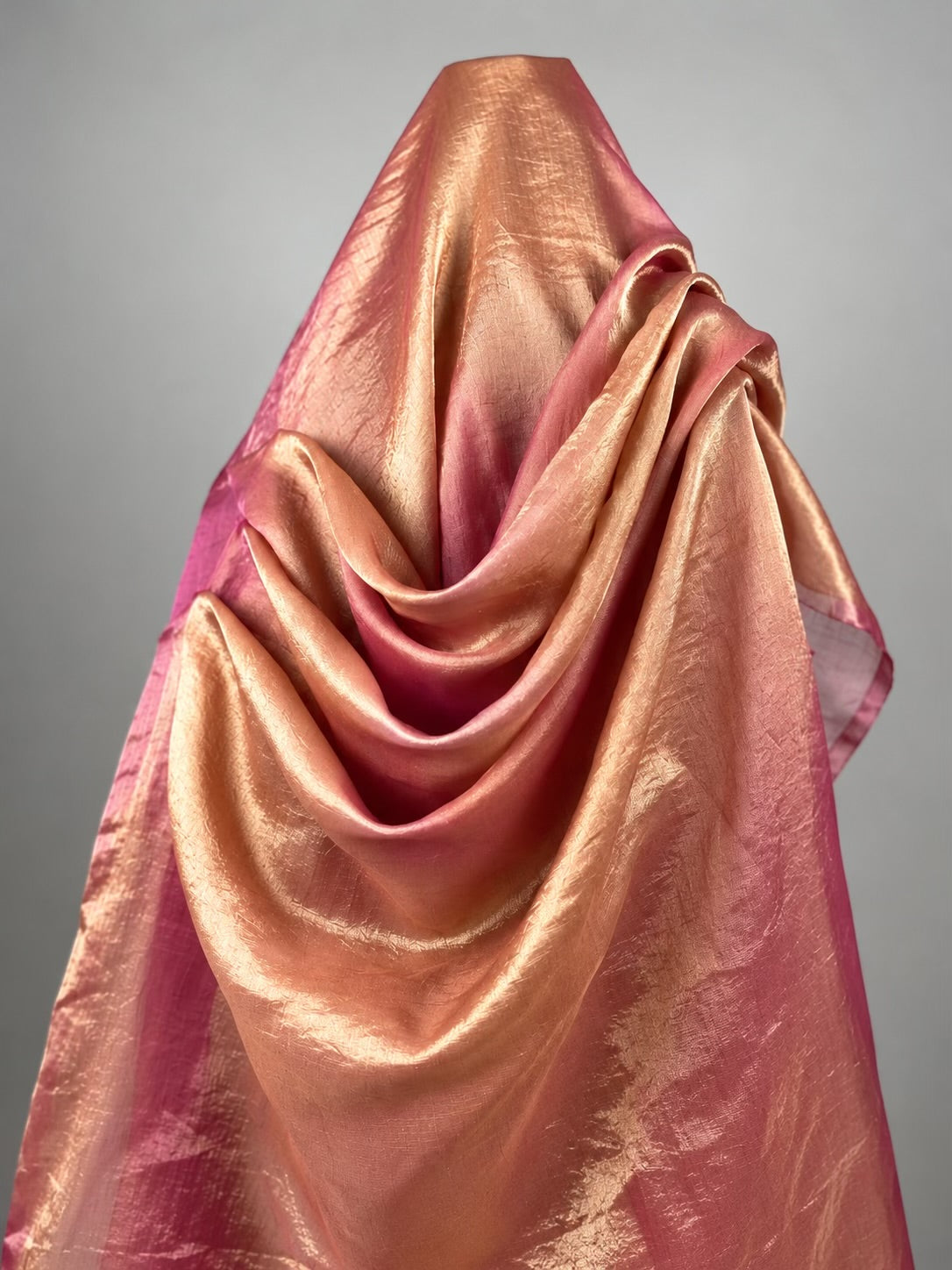 Peach Rose Shimmer Fendi Fabric