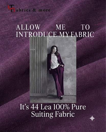 Plum Wine  100% Pure Linen Suiting Fabric – 44 Lea for Blazers, Jackets and Pants  (0% Cotton)
