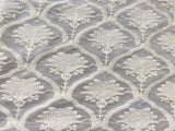 White Sequins Work Lakhnawi Embroidered Georgette Fabric