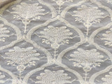 White Sequins Work Lakhnawi Embroidered Georgette Fabric