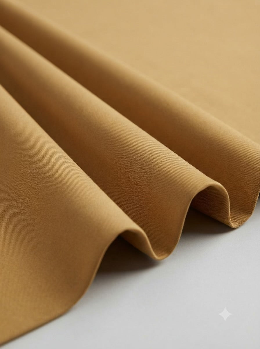 Camel Mustard Spun Poly Shirting Fabric – Soft, Smooth & Easy-Care