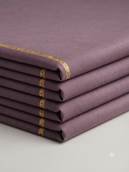 Dusty Plum 100% Pure Linen Fabric for Blazers, Jackets and Pants (25 Lea) (0% Cotton)