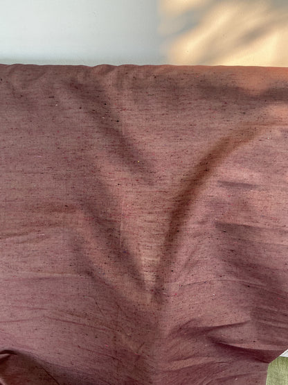 Dusty Mauve Wine Spun Polyester Slub Fabric