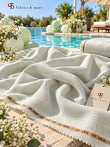 25 Lea 100% Pure Linen Fabric – Premium Light Pastel Green Linen for Elegant Creations for Blazers, Jackets and Pants (25 Lea) (0% Cotton)