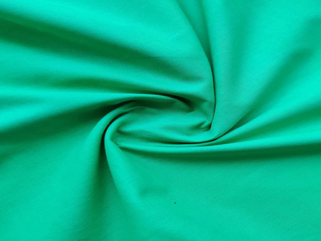 Green Plain Cotton Fabric