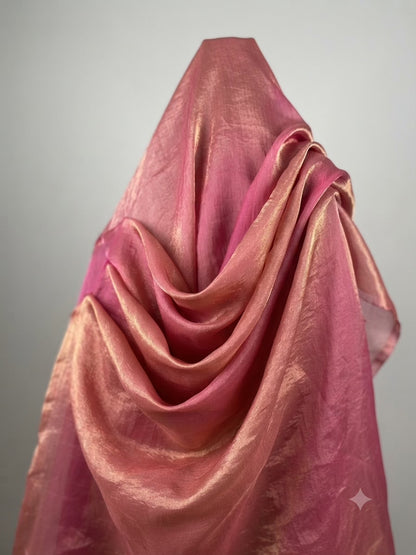 Radiant Rose Gold Fandy/ Metallic Blend Fancy Fabric