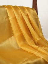 Luminous Golden Yellow Tissue Silk (Zimmi Chu) Fabric - Big Width