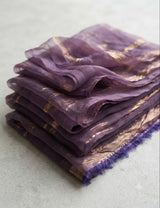 Luxurious Purple & Gold Crushed Fendi Fabric