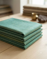 Green Teal Dual Tone Spun Polyester Slub Fabric