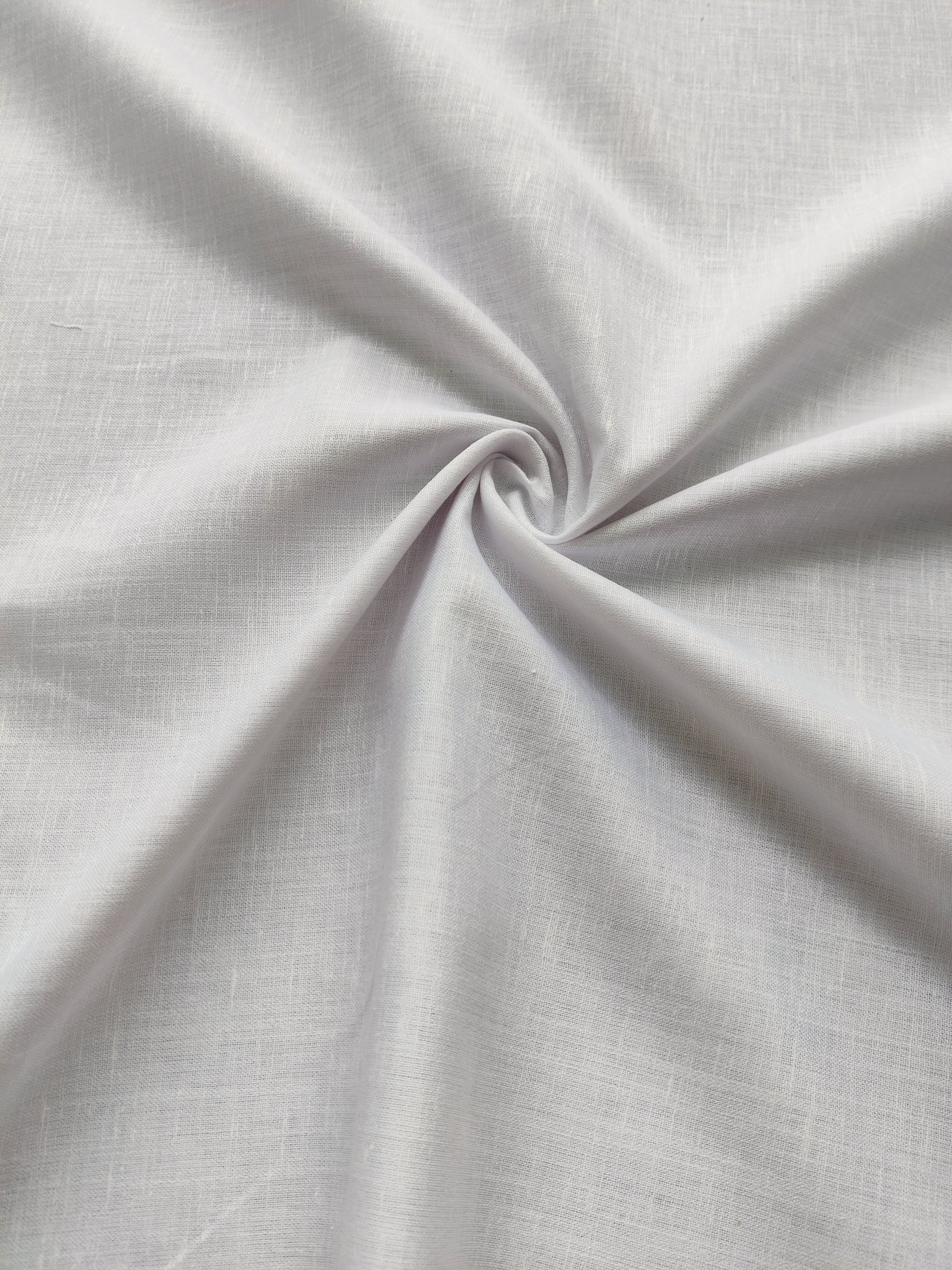 White Premium 60lea Italian Cotton Linen Fabric