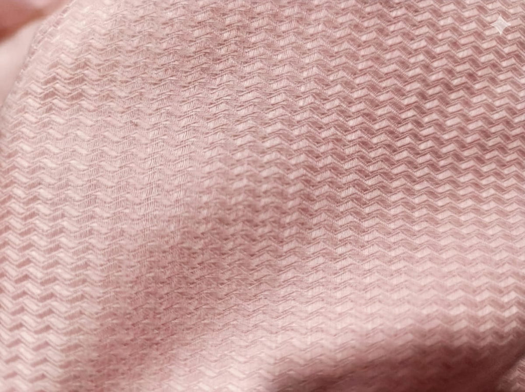 Pastel  Pink Premium Self weaved Shirting Fabric