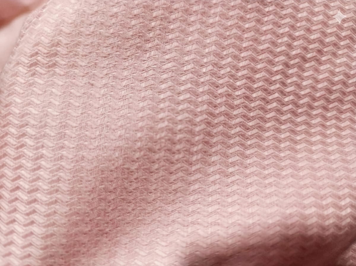 Pastel  Pink Premium Self weaved Shirting Fabric