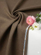 Walnut Brown Premium Cotton Linen Fabric (60 lea)