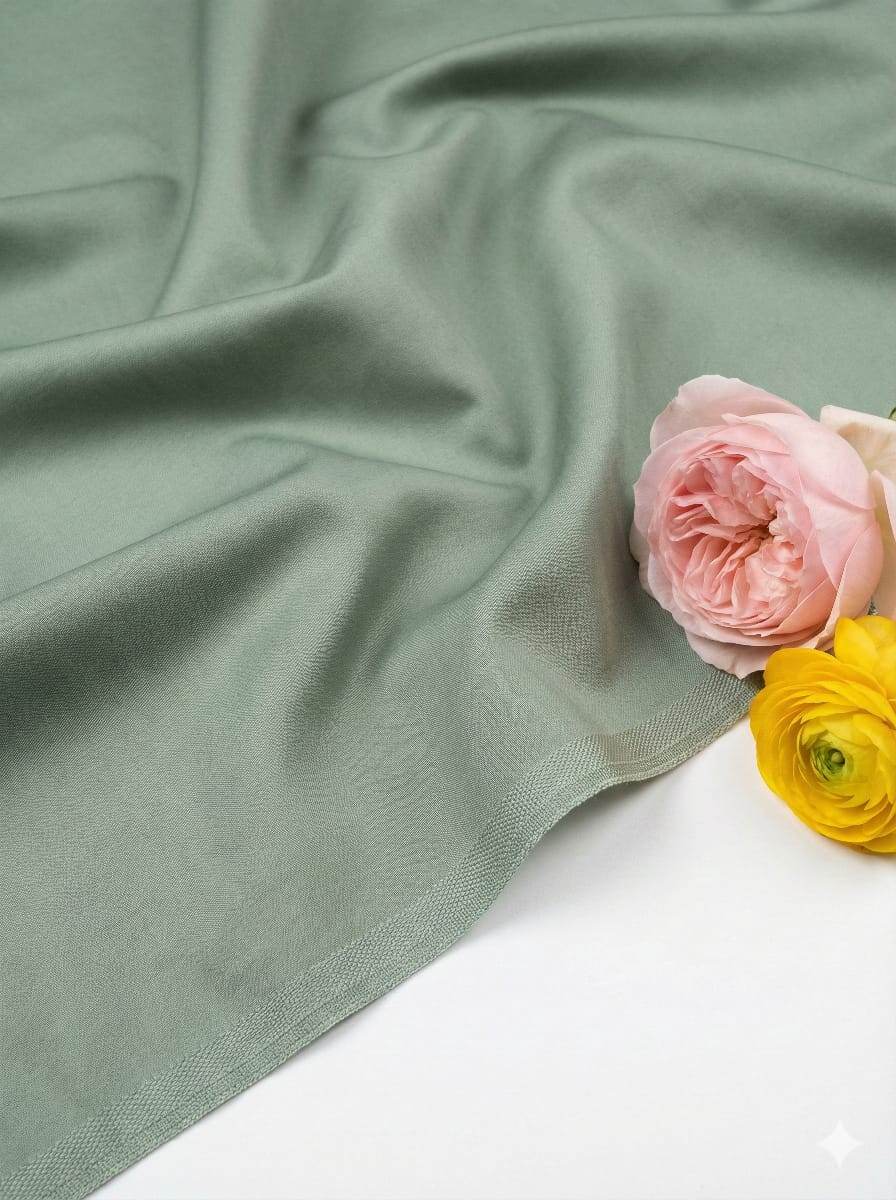 Cove Green Imported Korean Cotton shirting Fabric