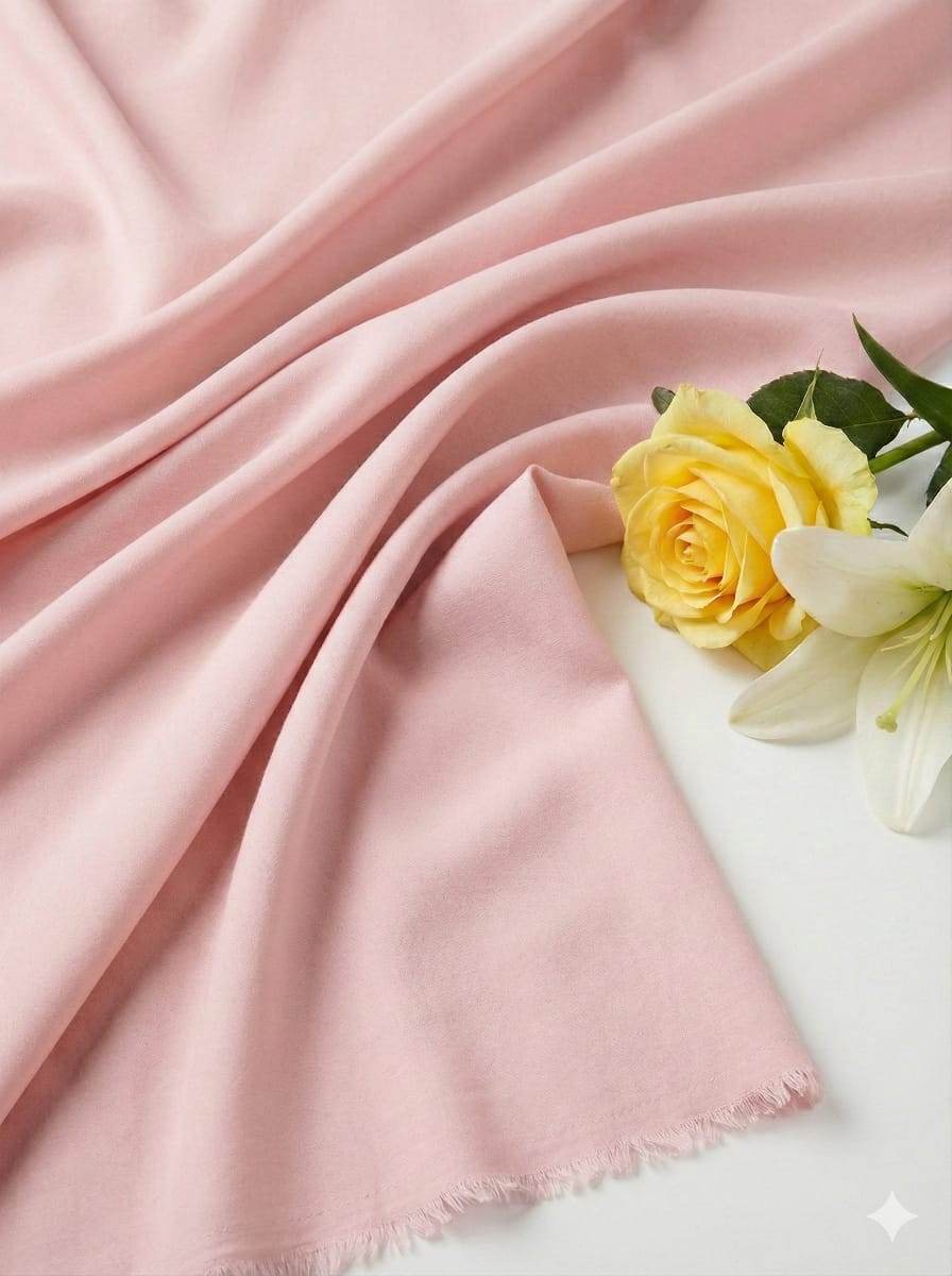 Blush Pink Imported Korean Cotton Shirting Fabric