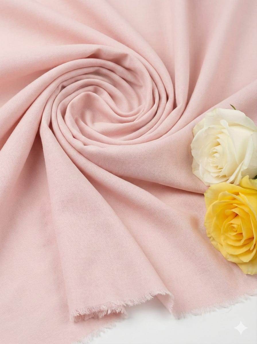 Blush Pink Imported Korean Cotton Shirting Fabric
