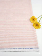 Peach-ish pink Horizontal striped Cotton Linen (60 lea)