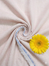 Peach-ish pink Horizontal striped Cotton Linen (60 lea)