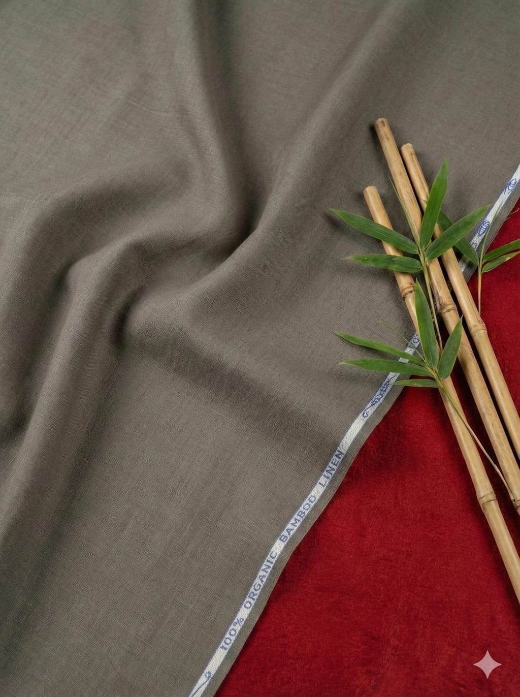 Mocha Brown 100% Organic Bamboo Cotton Linen Fabric