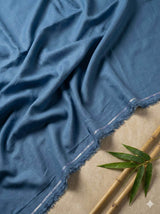 Denim Blue 100% Organic Bamboo Cotton Linen Fabric