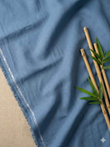 Denim Blue 100% Organic Bamboo Cotton Linen Fabric