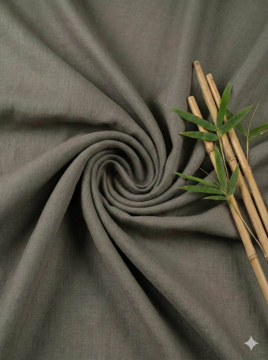 Mocha Brown 100% Organic Bamboo Cotton Linen Fabric