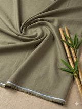 Dusty Greenish Brown 100% Organic Bamboo Cotton Linen Fabric