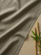 Dusty Greenish Brown 100% Organic Bamboo Cotton Linen Fabric