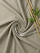 Eucalyptus Mint Brown 100% Organic Bamboo Cotton Linen Fabric