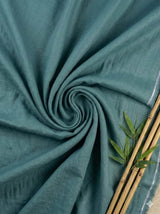 Dusty Teal Green 100% Organic Bamboo Cotton Linen Fabric