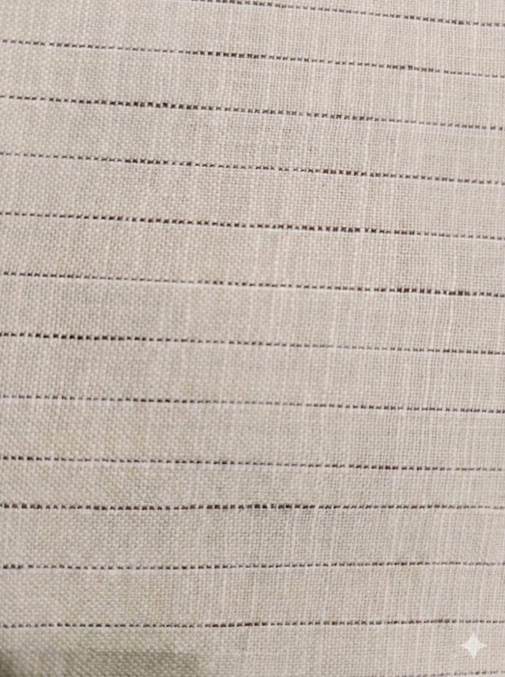 Dusty Peach Cotton Linen Fabric with Wine colored Horizontal Lines