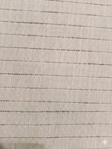 Dusty Peach Cotton Linen Fabric with Wine colored Horizontal Lines